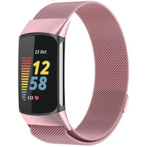 Milano Magnetic Metal Strap for Fitbit Charge 5 (Rose Pink)
