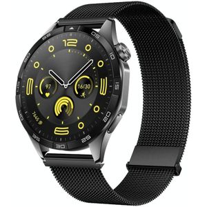Voor Huawei Watch GT 4 46mm Milan Daul magnetische stalen mesh horlogeband
