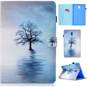 For Galaxy Tab A 10.5 T590 Painted Horizontal Flat Leather Case with Sleep Function & Card Slot & Buckle Anti-skid Strip & Bracket & Wallet(Tree in Water)