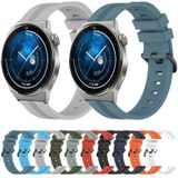 Voor Huawei Watch GT3 Pro 43 mm 20 mm concave gestreepte siliconen horlogeband
