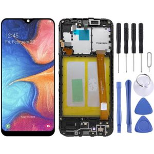 Original LCD Screen and Digitizer Full Assembly With Frame for Samsung Galaxy A20e SM-A202