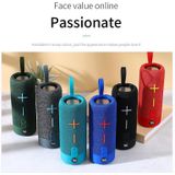 T&G TG619 Portable Bluetooth Wireless Speaker Waterproof Outdoor Bass Subwoofer Support AUX TF USB(Peacock Blue)