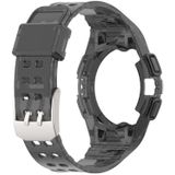 Voor Samsung Galaxy Watch6 44 mm TPU geïntegreerde siliconen horlogeband (transparant zwart)