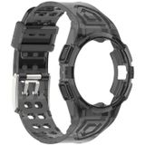 Voor Samsung Galaxy Watch6 44 mm TPU geïntegreerde siliconen horlogeband (transparant zwart)