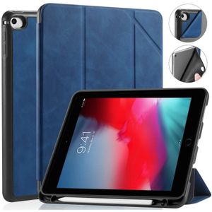 For iPad Mini 5 / 4 DG.MING See Series Horizontal Flip Leather Case with Holder & Pen Holder(Blue)