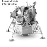 3 PCS 3D Metal Assembly Model DIY Puzzel  Stijl: Lunar Module