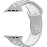 Voor Apple Watch serie 1 & serie 2 & Nike + Sport 42mm modieuze klassieke siliconen Sport horlogeband (grijs + wit)