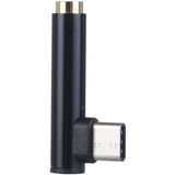 Type-C Male to 3.5mm Female L-type Stereo Audio Headphone Jack Adapter(Black)