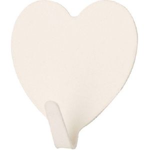 10 PCS Love Heart Hook Stainless Steel Heart Shaped Room Decoration Hook(White)