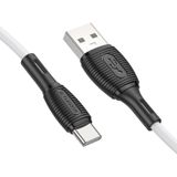 Borofone BX86 Advantage 3A USB naar USB-C / Type-C siliconen oplaaddatakabel  lengte: 1m