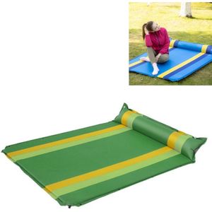 Color Matching Automatic Inflatable Outdoor Sports Double Camping Air Cushion  Size:190x130x3.5cm(Green)