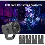 8W LED Stage Lighting Christmas Snowflake Pattern Projection Lamp Effect Laser Light  Plug Specifications:EU Plug(Multiple Holes)