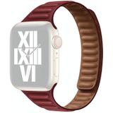 Slimming Loop Magnetic Replacement Watchband For Apple Watch Series 7 45mm / 6&SE&5&4 44mm / 3&2&1 42mm(Wine Red)