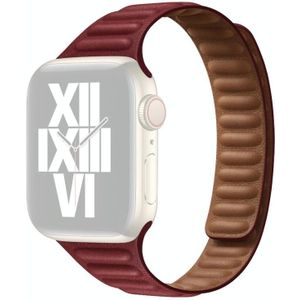 Slimming Loop Magnetic Replacement Watchband For Apple Watch Series 7 45mm / 6&SE&5&4 44mm / 3&2&1 42mm(Wine Red)