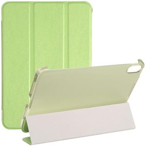 Zijde textuur Drie-voudige horizontale flip lederen tablet case met houder voor iPad mini 6
