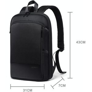 BANGE Fashion Casual Lightweight Oxford Cloth Shoulders Bag Waterproof Outdoor Travel Men Backpack(Black)