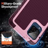 Voor Samsung Galaxy M12 PC + TPU schokbestendig beschermend telefoonhoesje (roze + donkerrood)