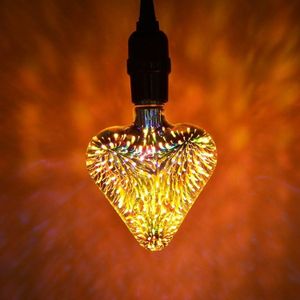 E27 4W IP65 waterdicht hart vorm Warm witte 3D Fireworks LED lamp  2700K 48 LEDs SMD 2835 Vintage sfeer decoratie Art Lamp  AC 85-265V