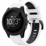 Voor Garmin Forerunner 935 22mm tweekleurige sport siliconen horlogeband (wit + zwart)