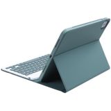 C-11B Detachable Candy Color Bluetooth Keyboard Leather Case with Pen Slot & Holder for iPad Pro 11 inch 2021 (Dark Green)