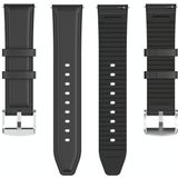 20mm Silicone Leather Replacement Strap Watchband for Huawei Watch GT 2 42mm(Black)