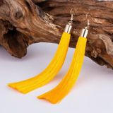 3 Pairs Women Boho Fashion Long Tassel Earrings(Yellow)