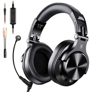 OneOdio A71 Head-mounted Noise Reduction Wired Headphone with Microphone(Black)