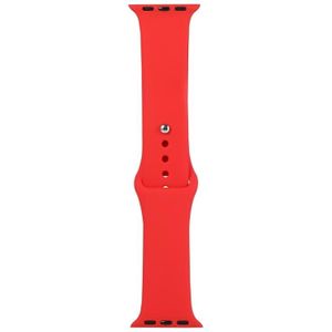 For Apple Watch Series 6 & SE & 5 & 4 44mm / 3 & 2 & 1 42mm Silicone Watch Replacement Strap  Short Section (female)(Red)