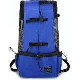 Ventilated And Breathable Washable Pet Portable Backpack  Size: L(Blue)