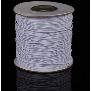 50m/bag 0.5mm Round Elastic Cord Beading Stretch Thread/String/Rope for Necklace Bracelet Jewelry Making(white)
