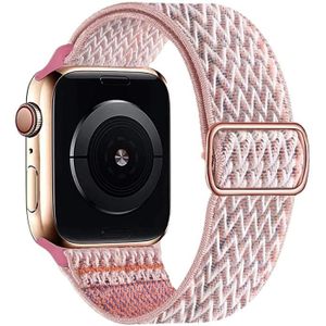 W textuur nylon riem voor Apple Watch Series 7 41mm / 6 & SE & 5 & 4 40mm / 3 & 2 & 1 38mm