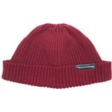 A21 Short Beanie Retro Hip Hop Knitted Cap  Size:One Size(Red Wine)