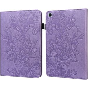 Kant bloem embossing patroon horizontale flip lederen tas met houder & kaart slots & portemonnee en fotolijst & slaap / weks-up functie voor Samsung Galaxy Tab S6 Lite SM-P610 / SM-P615 (Paars)