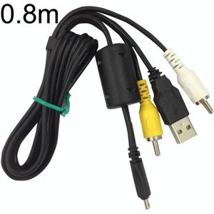 20 STKS 8PIN SLR CAMERA CABLE USB-gegevenskabel voor NIKON UC-E6  Lengte: 0.8m met AV