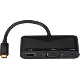 V83 USB-C / Type-C to 4K HDMI / VGA + 3.5mm Audio + USB Multi-function Adapter