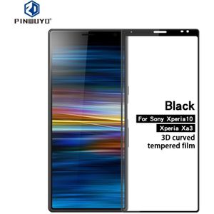 PINWUYO 9H 3D Curved Tempered Glass Film for Sony Xperia 10 / Xperia XA3?Black?