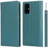 For Samsung Galaxy S20 Plus Litchi Texture Horizontal Flip Top Layer Cowhide Leather Case with Holder & Card Slots & Wallet & Strap & Wire Winder(Sky Blue)
