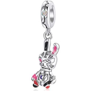 S925 Sterling Silver Mechanical Rabbit Pendant DIY Bracelet Necklace Accessories