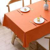 140x140cm solid color pvc waterdichte olie-proof en broei-proof wegwerp tafelkleed (oranje)