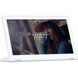 HSD1303T Touch Screen All in One PC with Holder  1GB+8GB 13.3 inch LCD Android 6.0 RK3368 Octa-core Cortex A53 1.5G  Support OTG & Bluetooth & WiFi(White)