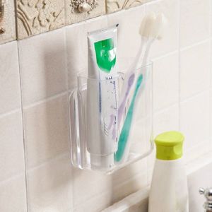 Wall-mounted Bathroom Cosmetic Storage Rack Remote Control Storage Box  Size:Small 10x4.5x12cm(Transparent)
