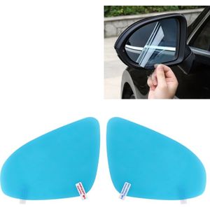 For Ford Escort 2010-2014 Car Round PET Rearview Mirror Protective Window Clear Anti-fog Waterproof Rain Shield Film