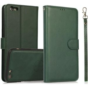 Calf Texture 2 in 1 Detachable Magnetic Back Cover Horizontal Flip Leather Case with Holder & Card Slots & Wallet & Photo Frame For iPhone 6s Plus / 6 Plus (Green)
