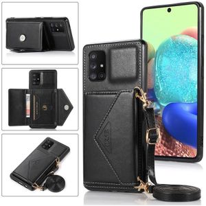 For Samsung Galaxy S20 FE Multi-functional Cross-body Card Bag TPU+PU Back Cover Case with Holder & Card Slot & Wallet(Black)