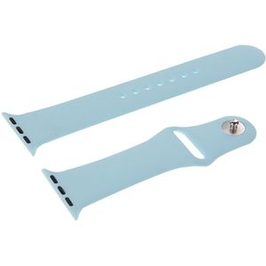 For Apple Watch Sport 38mm High-performance Longer  Silicone Sport Watchband with Pin-and-tuck Closure(Baby Blue)