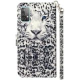 For Samsung Galaxy A52 5G 3D Pattern Horizontal Flip PU Leather Case with Holder & Card Slots & Wallet(Leopard)