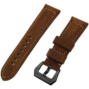 Frosted leather large black buckle For  Huawei Watch GT / Watch 2 Pro Watch strap(Dark brown)