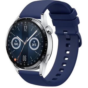 Voor Huawei Watch GT3 42 mm 20 mm effen kleur zachte siliconen horlogeband