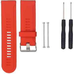 For Garmin Fenix3 HR Silicone Replacement Wrist Strap Watchband(Red)