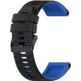 Voor Garmin Forerunner 945 22mm Silicone Mixing Color Watch Strap (Black + Blue)